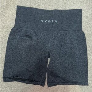 NVGTN Gray Bike Shorts Elastic Waistband Heathered
